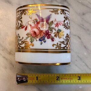 Lady Eileen Floral Gold-Trimmed Ceramic Vase